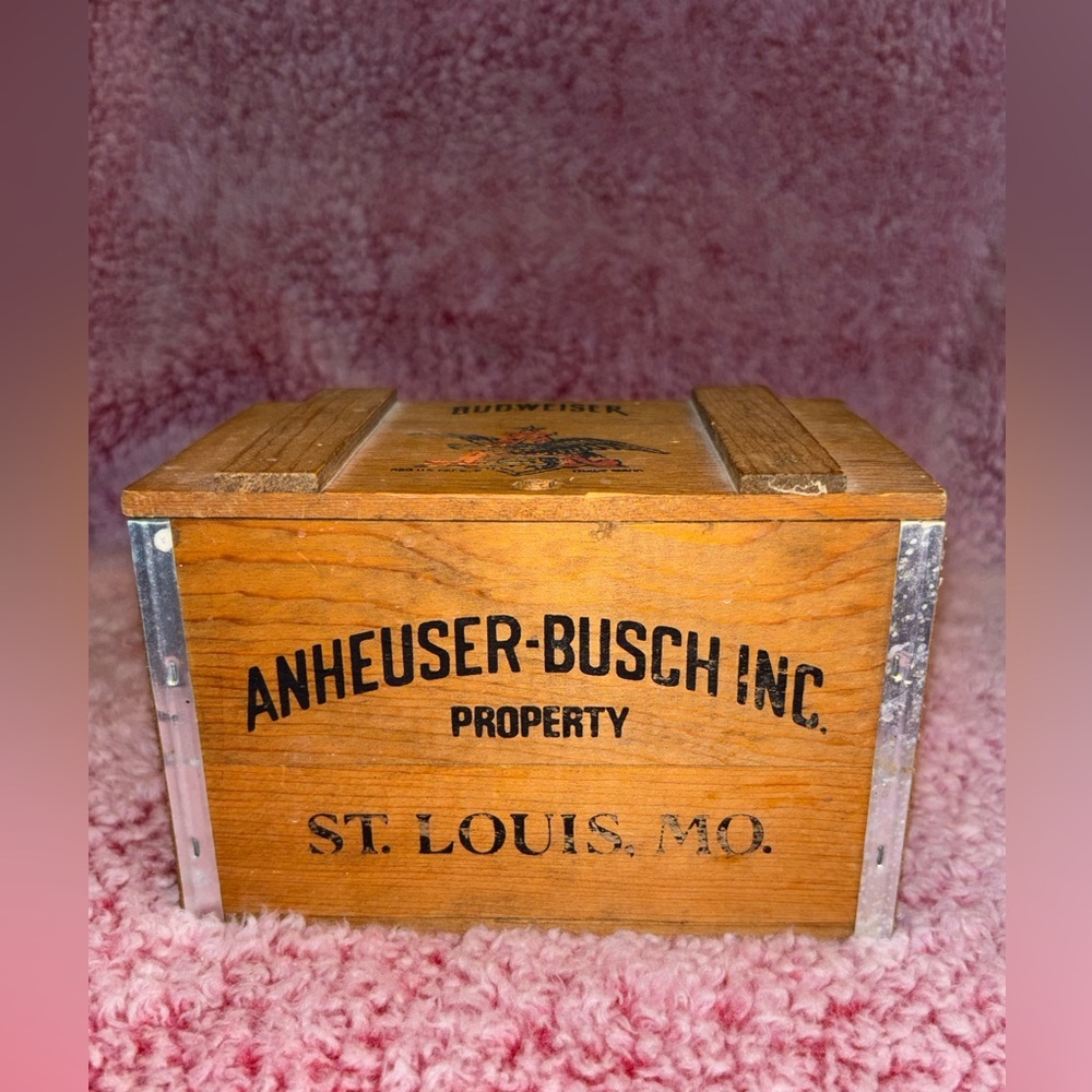 Anheuser-Busch Inc Budweiser Wooden Crate Box Famous Beer Case 1/3 Scale​​ - Picture 8 of 8